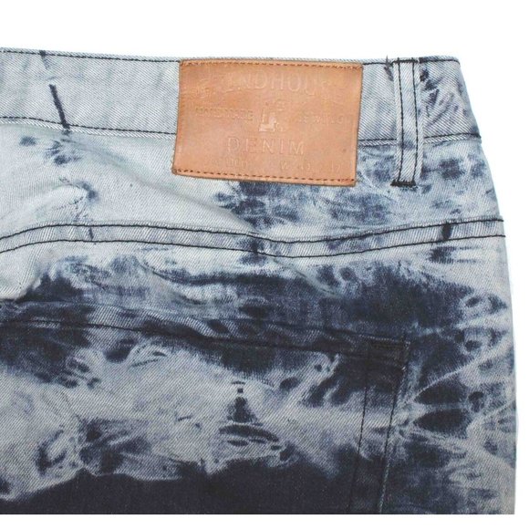 Grindhouse Bleached‎ Washed Jeans Unique Designs Mens Size 44W 31L - Picture 7 of 9